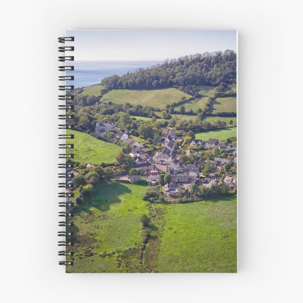 Item preview, Drone view of the village of Branscombe and the coast beyond in Devon England UK designed and sold by John Gilham - Landscape Photography.