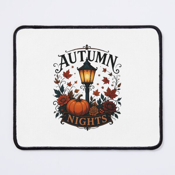 Item preview, Vintage Street Lamp And Pumpkin Autumn Nights Art designed and sold by Créative touche .