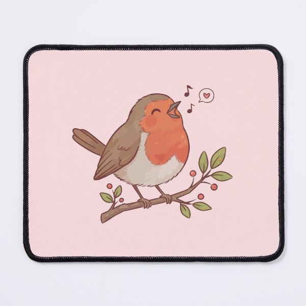 Item preview, Cute Singing European Robin Bird Music Nature Branch designed and sold by Amir Faysal.