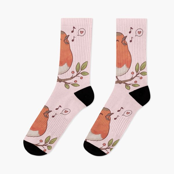 Item preview, Cute Singing European Robin Bird Music Nature Branch designed and sold by Amir Faysal.