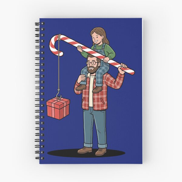 Item preview, Dad Daughter Candy Cane Christmas Fishing Pop Art designed and sold by Rare By Hero.