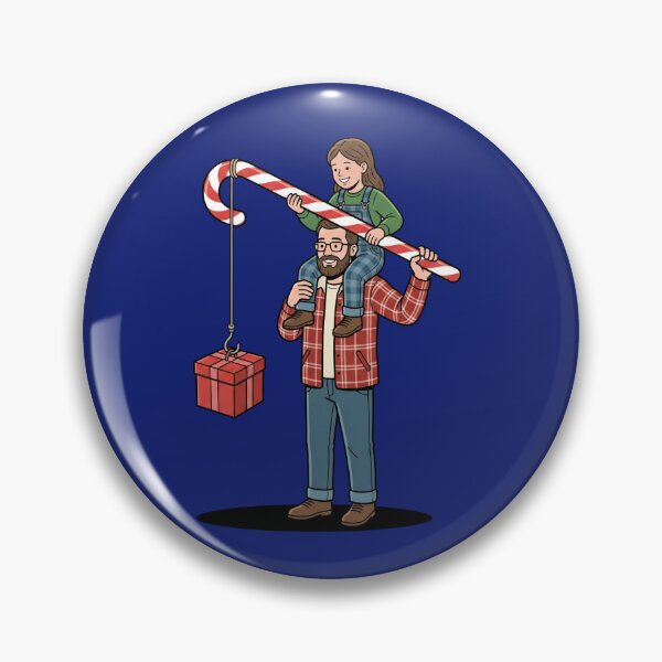 Item preview, Dad Daughter Candy Cane Christmas Fishing Pop Art designed and sold by Rare By Hero.