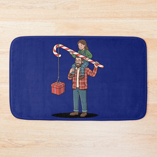 Item preview, Dad Daughter Candy Cane Christmas Fishing Pop Art designed and sold by Rare By Hero.