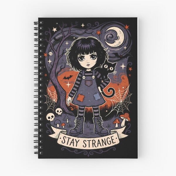 Item preview, Stay Strange Cute Gothic Halloween Witch designed and sold by MoonlitNeko.