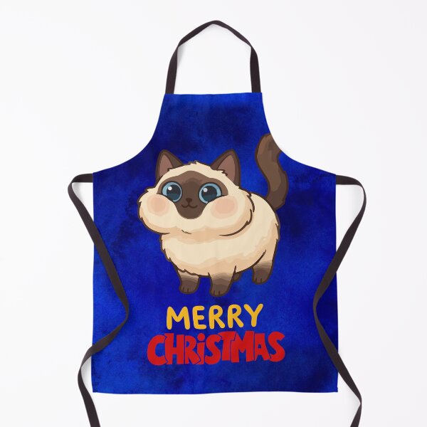 Item preview, Cute Siamese Cat Merry Christmas Holiday Art designed and sold by stormk10.
