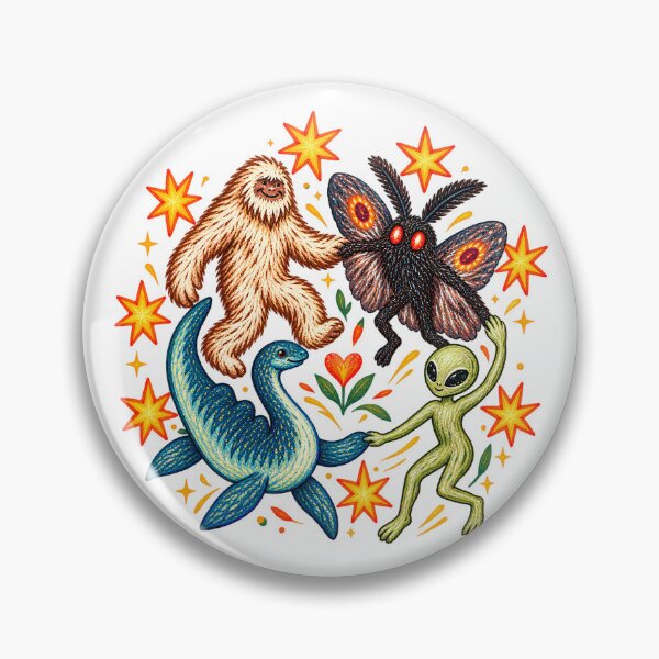 Item preview, Dancing Cryptids Tee Bigfoot Mothman Alien Dinosaur  designed and sold by VGAfanatic.