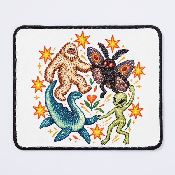 Item preview, Dancing Cryptids Tee Bigfoot Mothman Alien Dinosaur designed and sold by VGAfanatic.