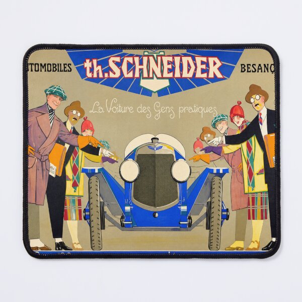 Item preview, Vintage French Car Poster, Th. Schneider Automobiles Besançon, Art Deco Automotive Wall Art designed and sold by RickE.
