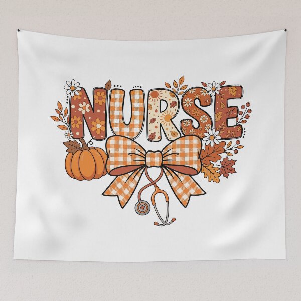 Item preview, Retro Pumpkin Nurse Life Fall Autumn designed and sold by RareLavender.