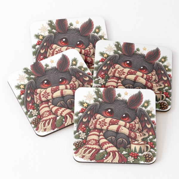 Item preview, Cozy Cryptid Christmas: Cute Baby Mothman Winter Design designed and sold by ZayCreates.