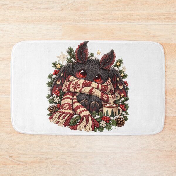 Item preview, Cozy Cryptid Christmas: Cute Baby Mothman Winter Design designed and sold by ZayCreates.