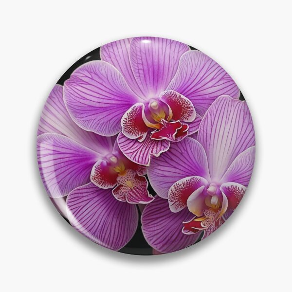 Item preview, Magenta Watercolor Vanda Orchid Flower Black Shapes Mania Orchid designed and sold by Shapes-Mania.