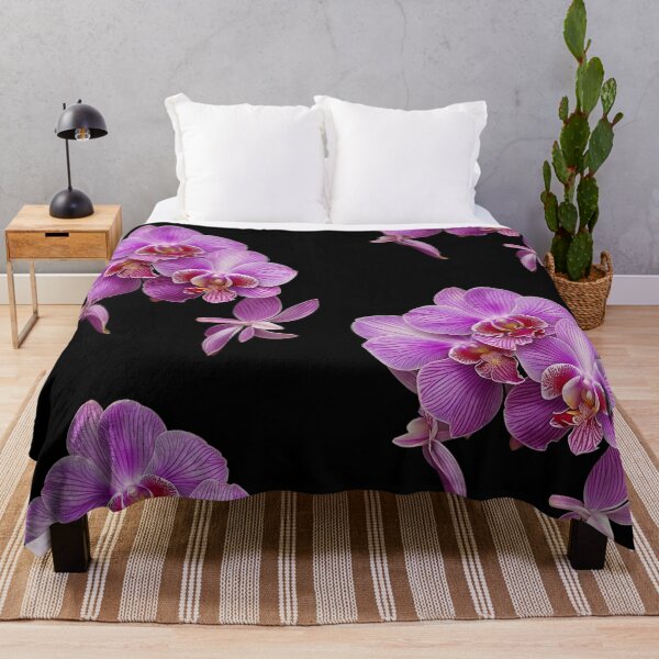 Item preview, Magenta Watercolor Vanda Orchid Flower Black Shapes Mania Orchid designed and sold by Shapes-Mania.