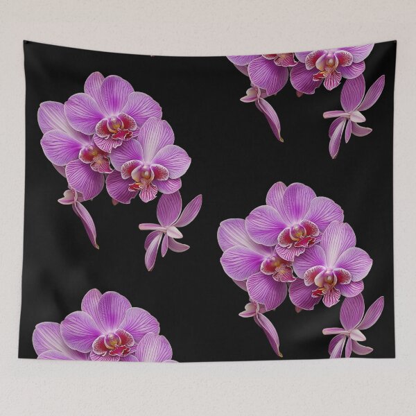 Item preview, Magenta Watercolor Vanda Orchid Flower Black Shapes Mania Orchid designed and sold by Shapes-Mania.