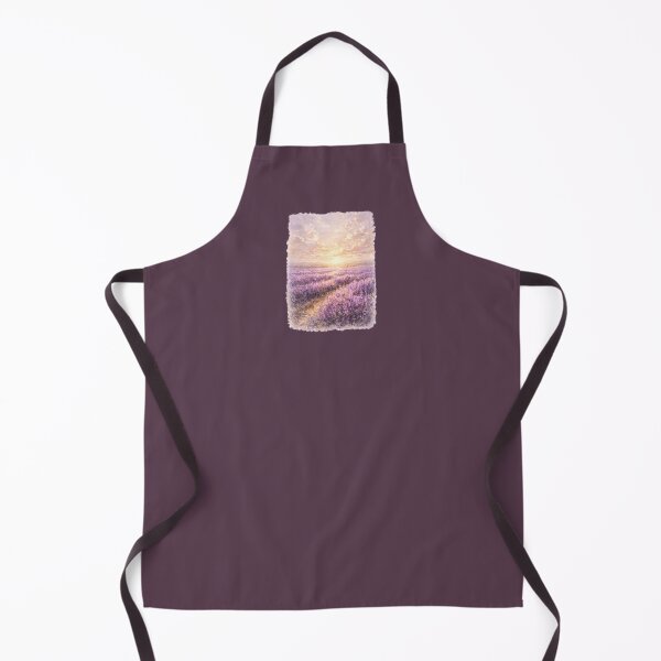 Item preview, Lavender Field at Golden Hour | Impressionist Landscape designed and sold by PawsAndpetalstudio.