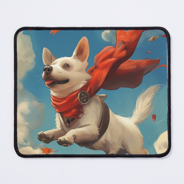Item preview, Superhero White Dog Flying Sky Anime designed and sold by loirestore.
