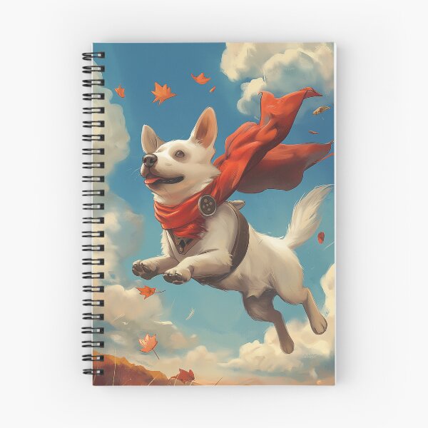 Item preview, Superhero White Dog Flying Sky Anime designed and sold by loirestore.