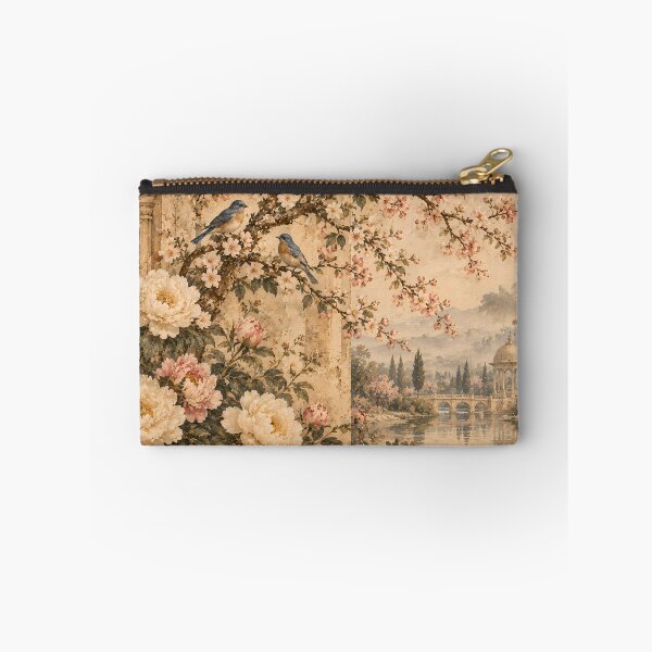 Item preview, Vintage Botanical Peonies and Bluebirds Watercolour Garden designed and sold by Jozefin's Studio.
