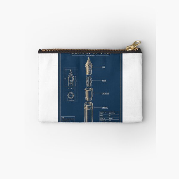 Item preview, Anatomy Of A Nib Fountain Pen Blueprint designed and sold by BoosterShop.