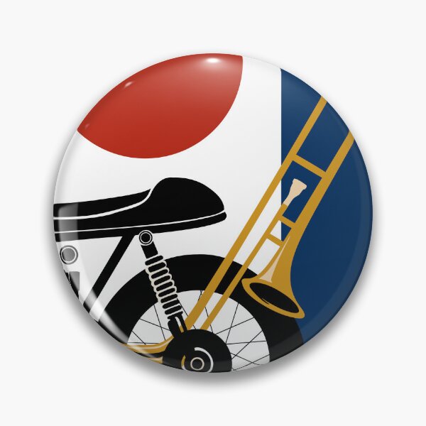 Item preview, Bauhaus Motorcycle & Trombone Art | Minimalist Jazz Garage Print | Mid-Century Modern Print designed and sold by Studio pod Burom.