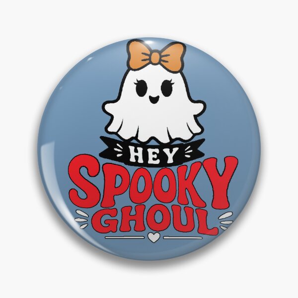 Item preview, Hey Spooky Ghoul Kawaii Ghost with Orange Bow Halloween designed and sold by AstronautMerch.