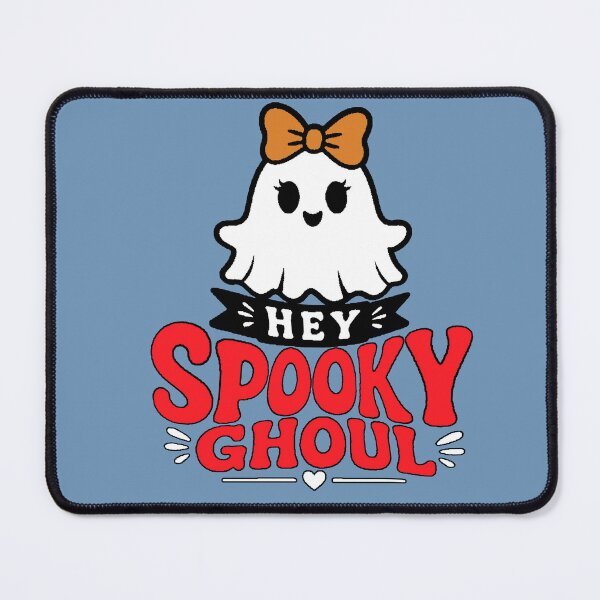 Item preview, Hey Spooky Ghoul Kawaii Ghost with Orange Bow Halloween designed and sold by AstronautMerch.