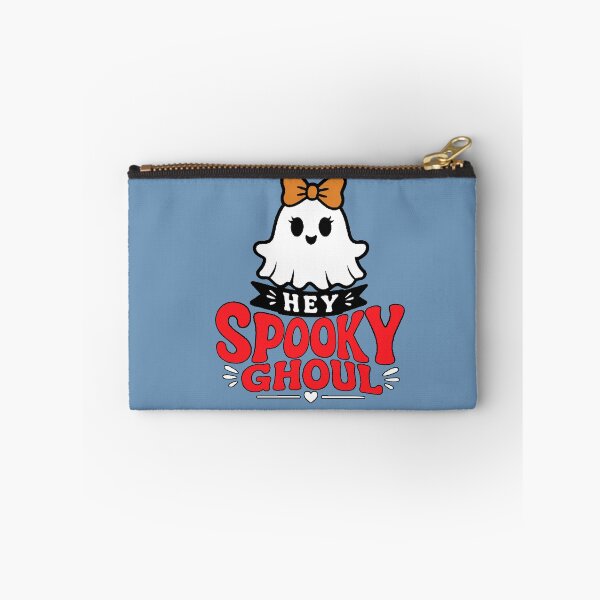 Item preview, Hey Spooky Ghoul Kawaii Ghost with Orange Bow Halloween designed and sold by AstronautMerch.