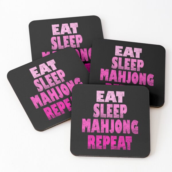 Item preview, Pink Eat Sleep Mahjong Repeat designed and sold by NinniSilver.