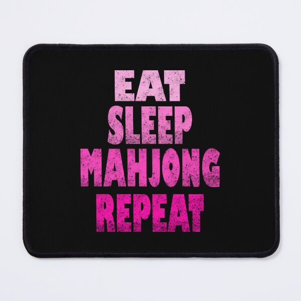 Item preview, Pink Eat Sleep Mahjong Repeat designed and sold by NinniSilver.