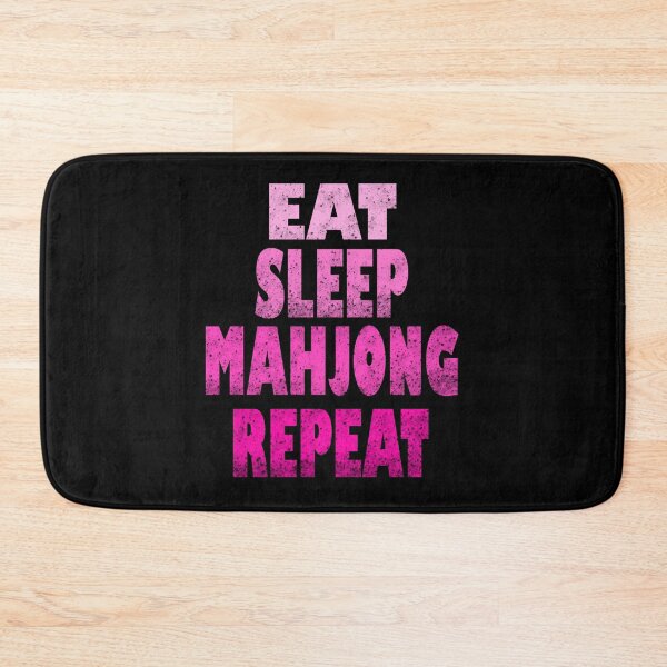Item preview, Pink Eat Sleep Mahjong Repeat designed and sold by NinniSilver.