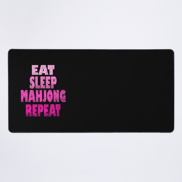 Item preview, Pink Eat Sleep Mahjong Repeat designed and sold by NinniSilver.