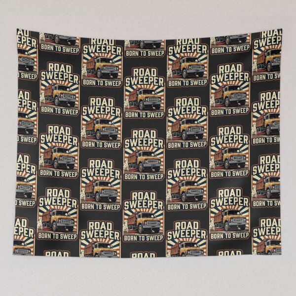 Item preview, Vintage Road Sweeper Truck Shirt Born To Sweep Heavy Equipment Operator Tee designed and sold by katiecorners.