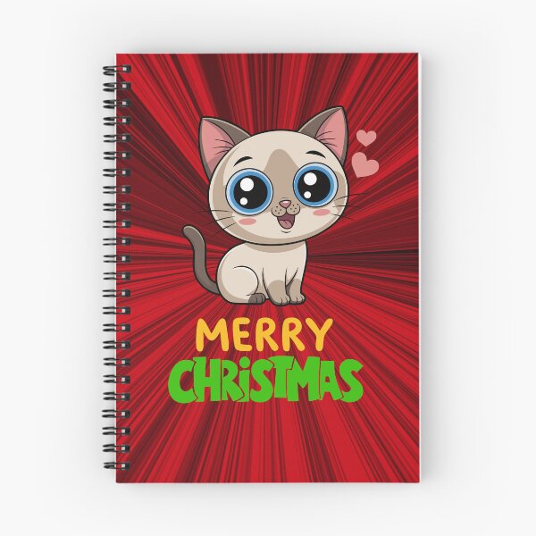 Item preview, Cute Siamese Cat Merry Christmas Holiday Art designed and sold by stormk10.
