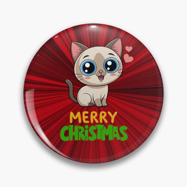 Item preview, Cute Siamese Cat Merry Christmas Holiday Art designed and sold by stormk10.