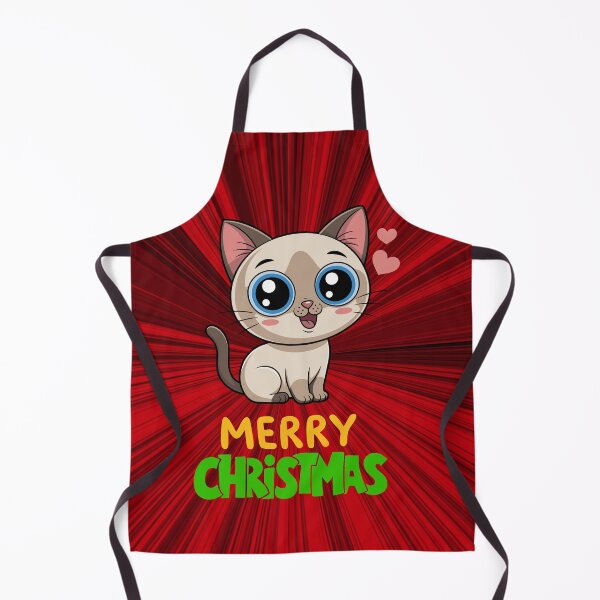 Item preview, Cute Siamese Cat Merry Christmas Holiday Art designed and sold by stormk10.