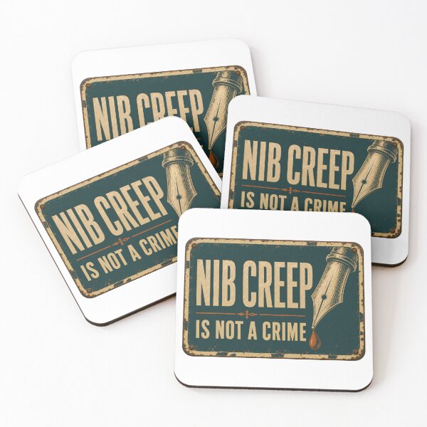 Item preview, Nib Creep Is Not A Crime Enamel Sign designed and sold by BoosterShop.