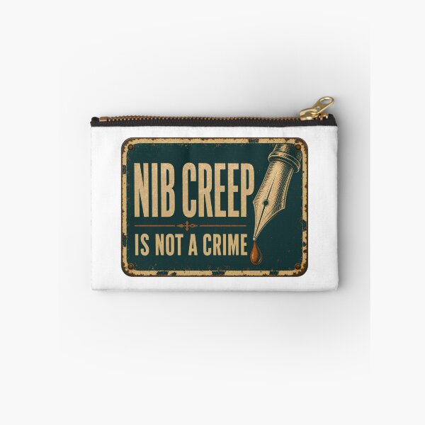 Item preview, Nib Creep Is Not A Crime Enamel Sign designed and sold by BoosterShop.