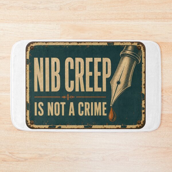 Item preview, Nib Creep Is Not A Crime Enamel Sign designed and sold by BoosterShop.