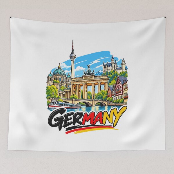 Item preview, Germany Illustrated Berlin Travel designed and sold by EdwinkOne.