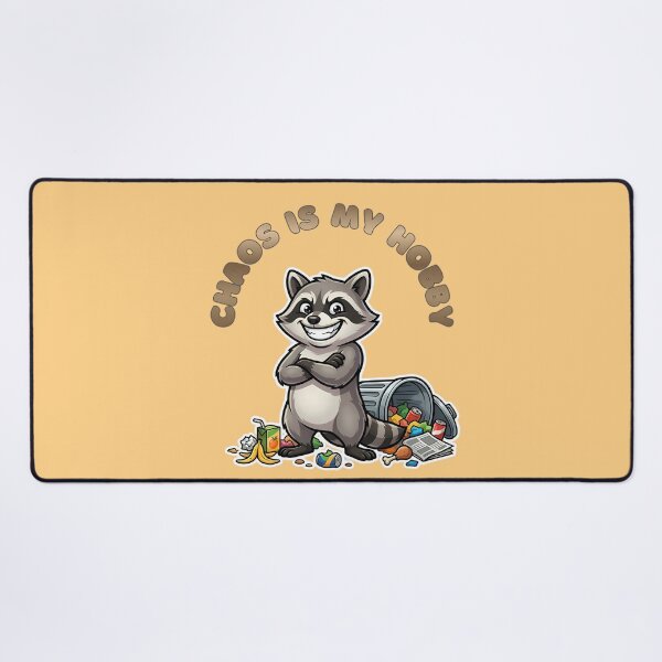 Item preview, Chaos Is My Hobby Raccoon designed and sold by ZeroContextArt.