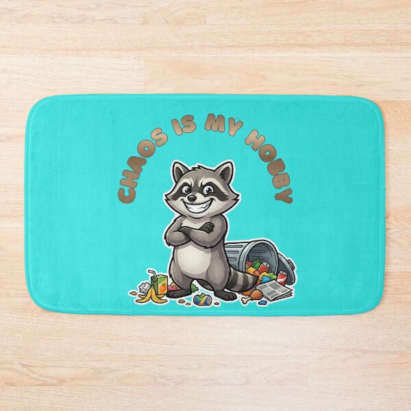 Item preview, Chaos Is My Hobby Raccoon designed and sold by ZeroContextArt.