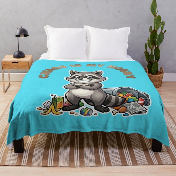 Item preview, Chaos Is My Hobby Raccoon designed and sold by ZeroContextArt.