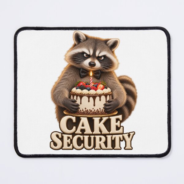 Item preview, Cake Security Raccoon designed and sold by TrendTribeTP.