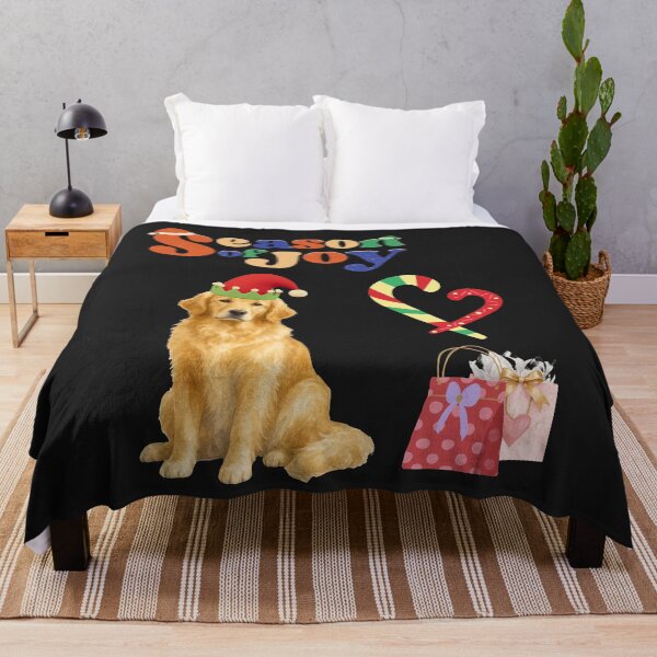 Item preview, Season of Joy – Cute Golden Retriever Christmas Dog Retro Holiday Art designed and sold by Evelashop.