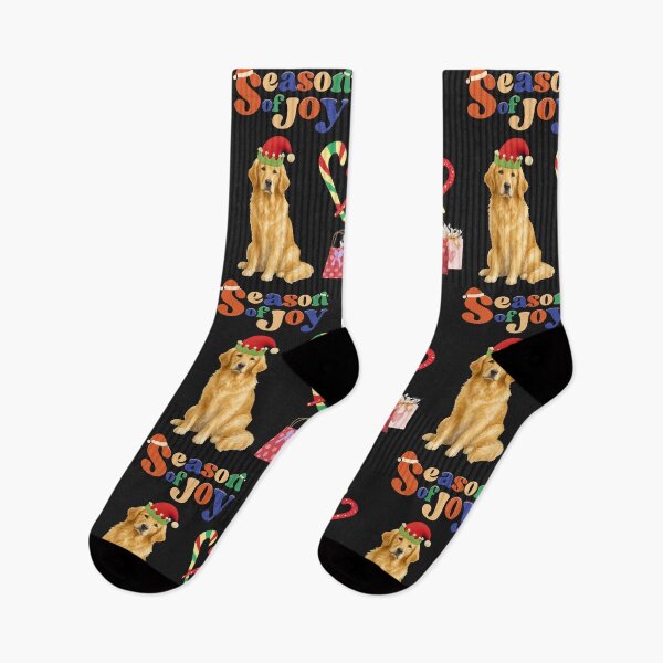 Item preview, Season of Joy – Cute Golden Retriever Christmas Dog Retro Holiday Art designed and sold by Evelashop.