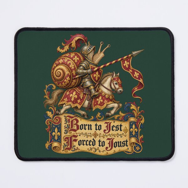 Item preview, Born to Jest Forced to Joust Medieval Snail Knight Humor designed and sold by AmiGraph.