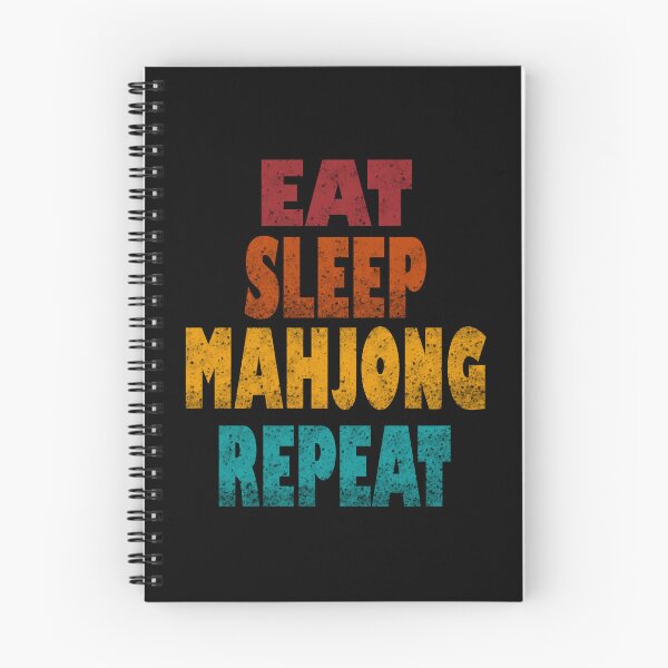 Item preview, Retro Eat Sleep Mahjong Repeat designed and sold by NinniSilver.