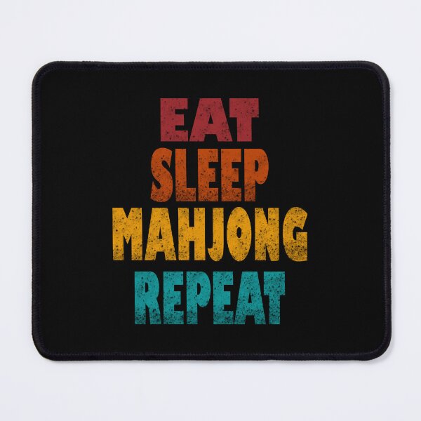 Item preview, Retro Eat Sleep Mahjong Repeat designed and sold by NinniSilver.