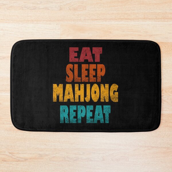 Item preview, Retro Eat Sleep Mahjong Repeat designed and sold by NinniSilver.