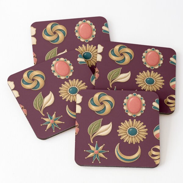 Item preview, Brooch Drawer – Vintage Jewelry Zipper Pouch designed and sold by astersgraphics.